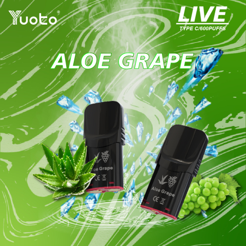 Yuoto Live Pod Aloe Grape 600NFx3